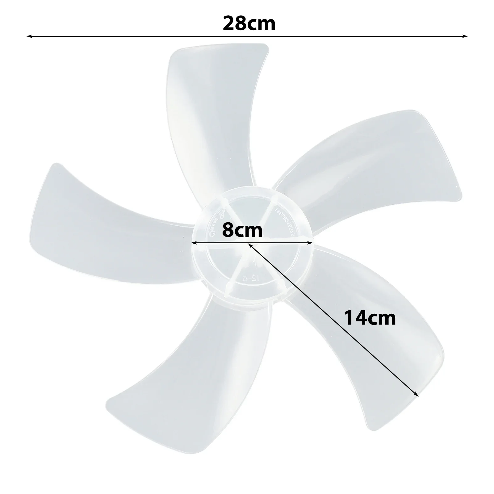 12 Inch Household Plastic Fan Blades Five Leaves With Nuts Cover For Pedestal Transparent Table Stand Fanner General Accessories