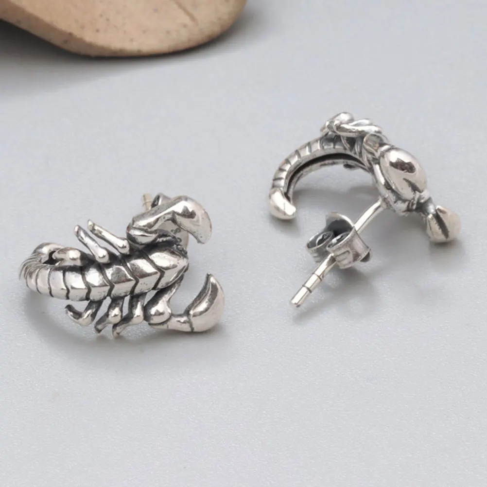 

Scorpion Earrings Studs Fashion Retro Exaggerated Hip Hop Copper Men Ear Pendants Jewelry Daily Wear Comfortable Smooth Surface