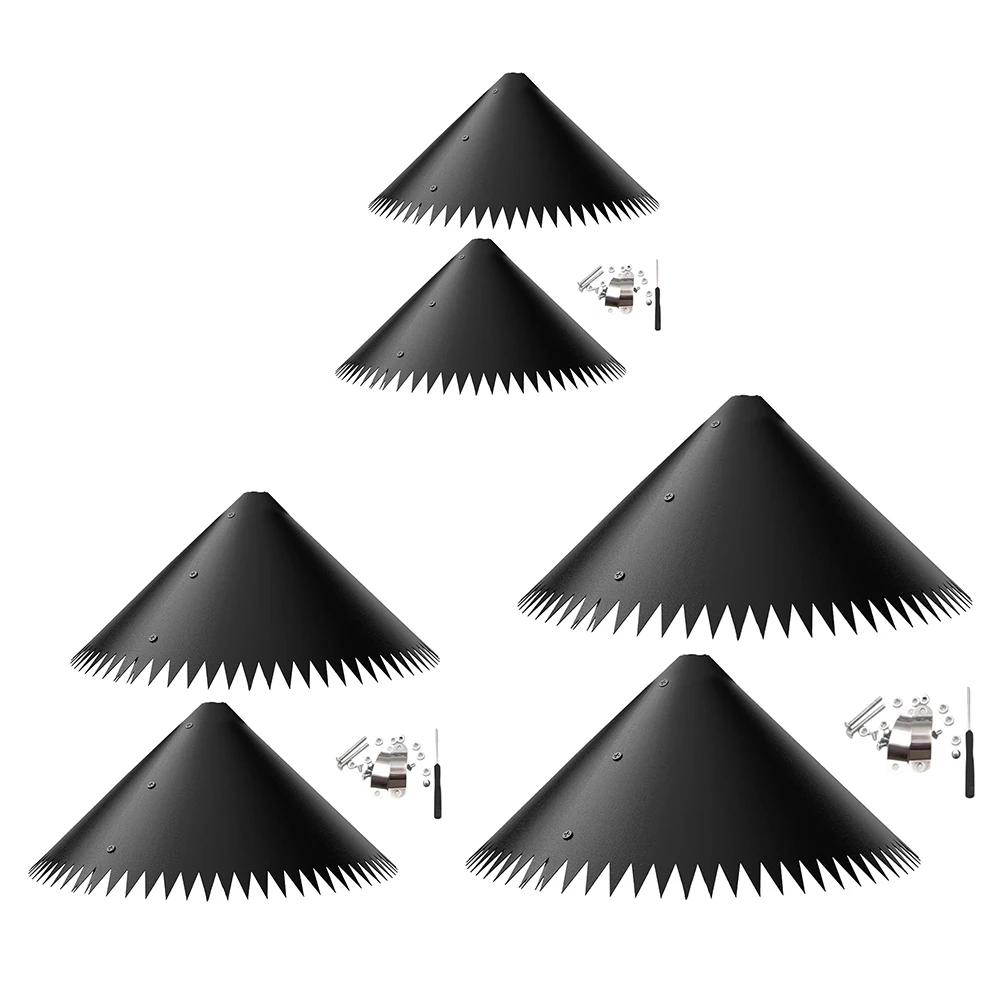 2 pezzi 14/16/18 pollici scoiattolo deflettore esterno avvolgere intorno scoiattolo deflettore scoiattolo a prova di uccello compagno accessori per mangiatoia per uccelli palo