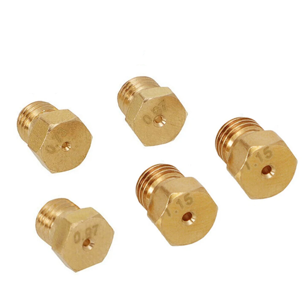 5 pz/set bruciatore Gas Gas naturale piano cottura Kit di conversione gpl getti ugelli iniettori caratteristiche Standard M6 X 0.75 filettatura
