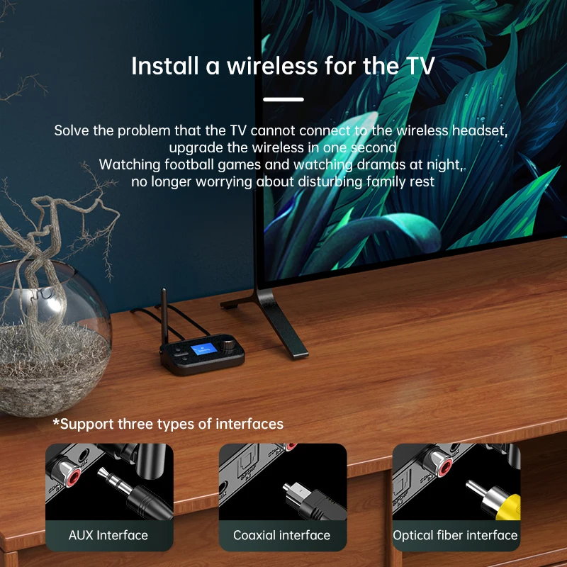 Bluetooth 5.0トランスミッタレシーバステレオaux 3.5ミリメートルジャックrca光同軸ハンズフリーワイヤレスオーディオアダプタテレビpc車のスピーカー