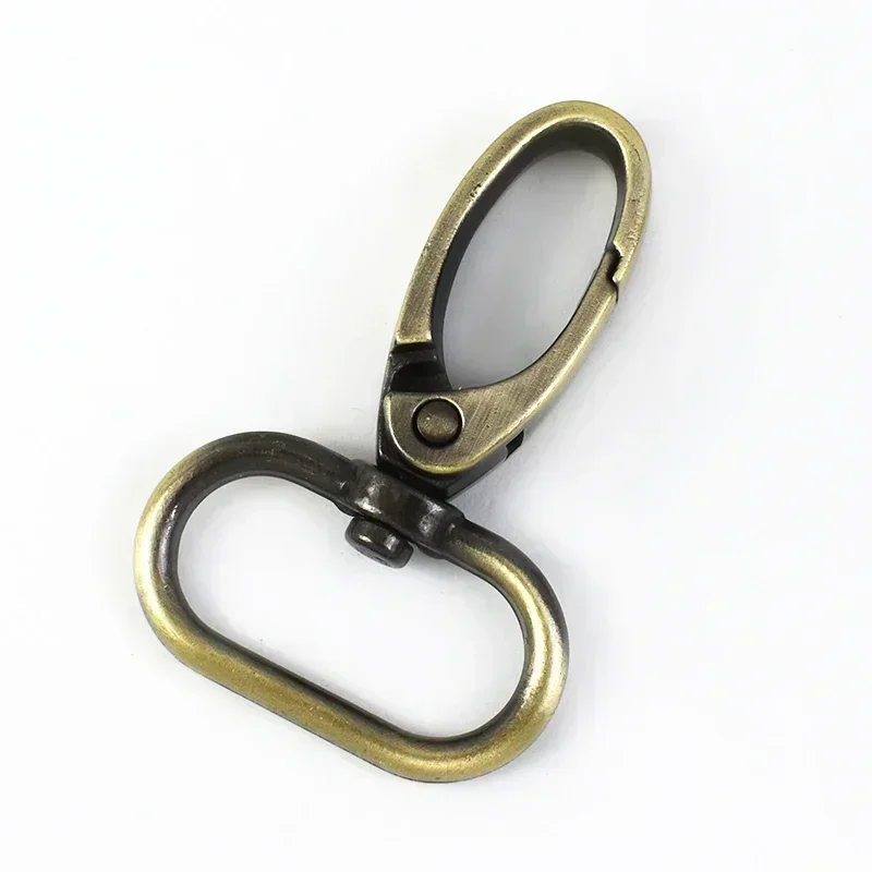 Meetee 10 Stück 16-38mm Taschenriemen-Haken Metall-Drehkarabiner DIY Gurtband-Schnapphaken Karabinerhaken Schlüsselanhänger Zubehör