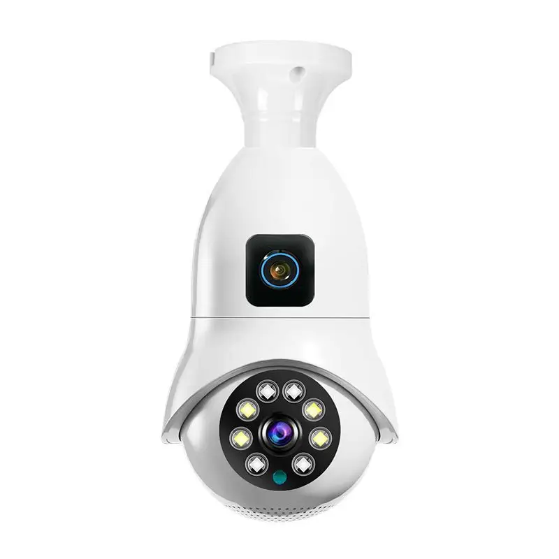 

4MP UHD V380Pro APP Dual Lens E27 Full Color Wireless PTZ IP Dome Camera AI Humanoid Detection Home Security CCTV Baby Monitor