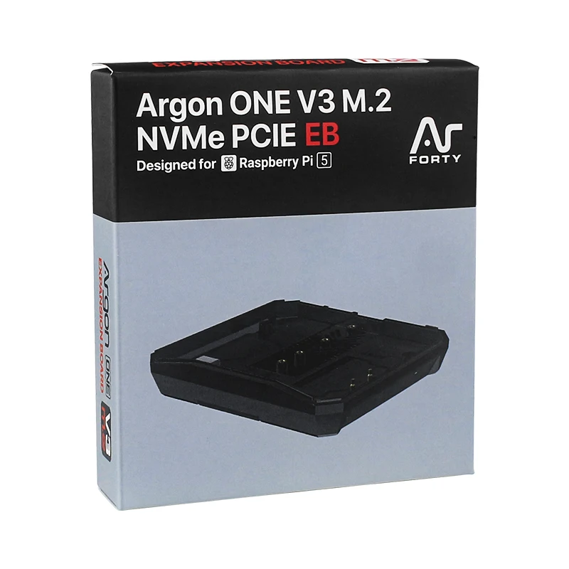 

Плата расширения Argon ONE V3 M.2 NVME PCIE (только) Встроенные алюминиевые радиаторы SSD Boot от привода M.2 NVME для Raspberry Pi 5