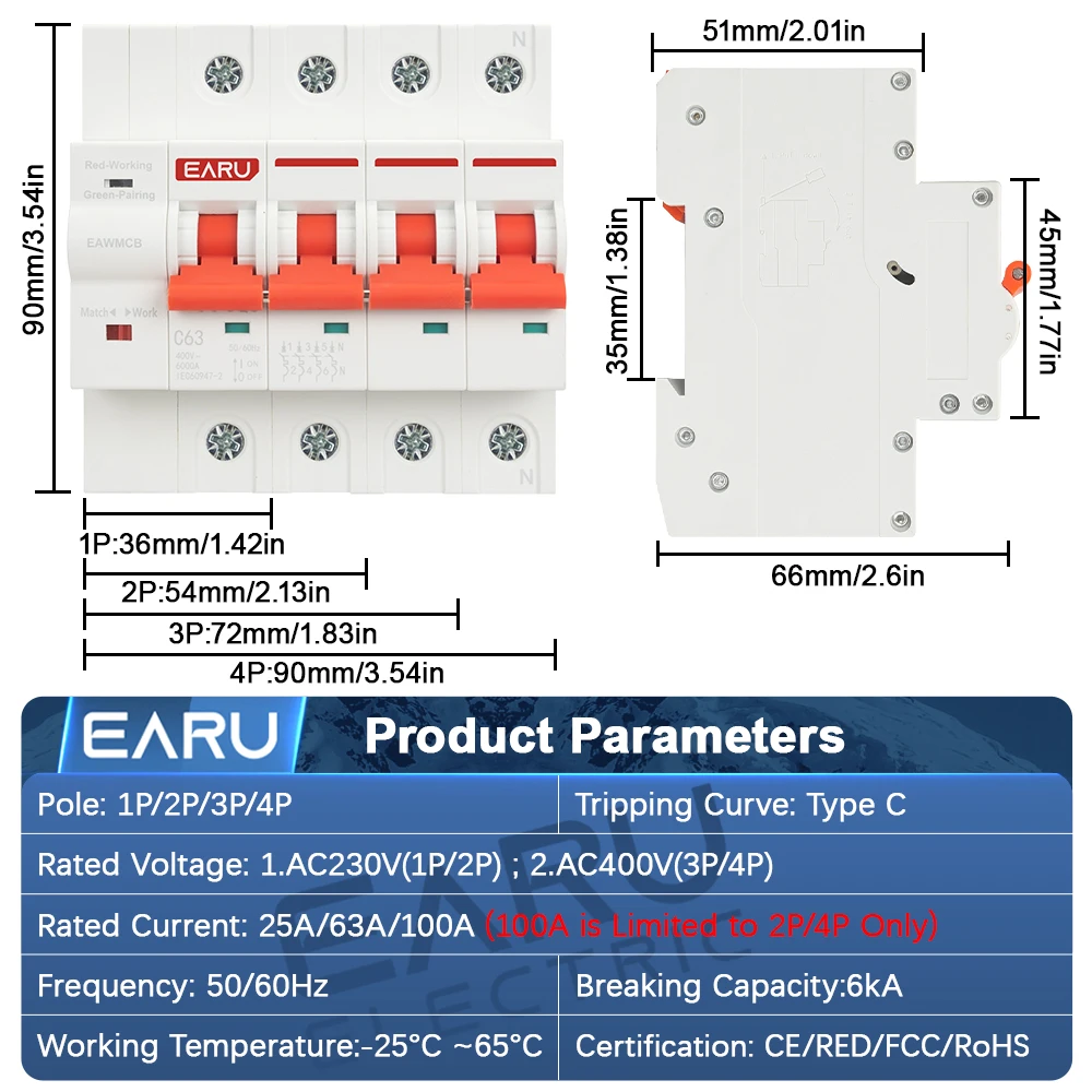 EARU 1/2/3/4P 63A 100A 투야 앱 Wi - Smart Home Demo Kit 리뷰 및 가격