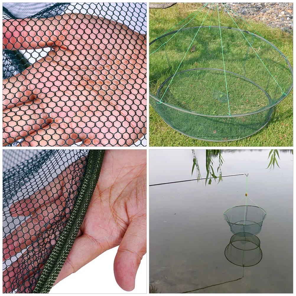

1pc Folding Fish Net Nylon Portable Foldable Fishing Trap for Shrimp Lobster Crab Crawfish Durable Catcher Practical Net