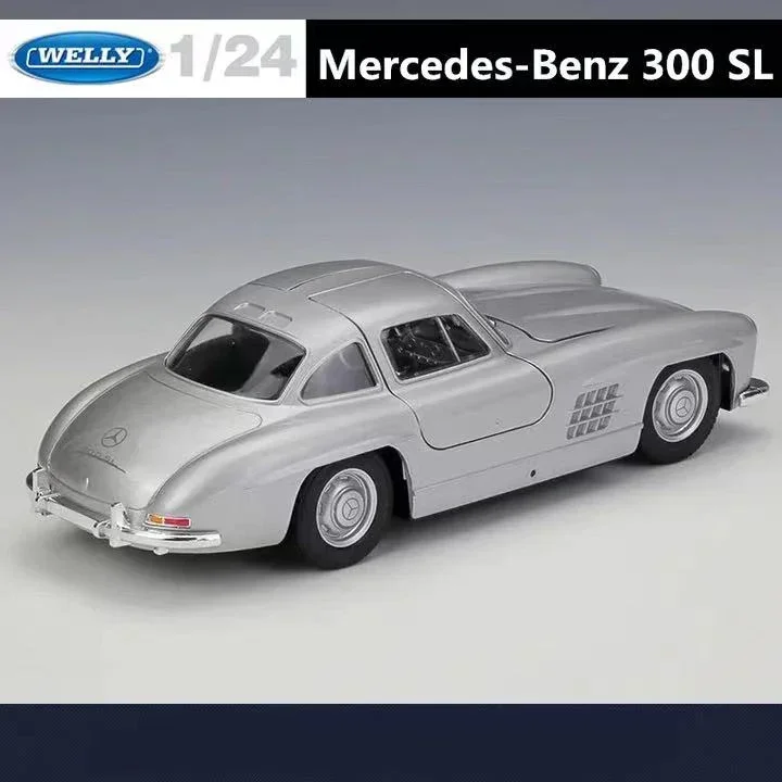 WELLY 1:24 Mercedes Benz 300 SL Classic Car Simulation Alloy Car Model  - Suitable for Children\'s Toys and Collections