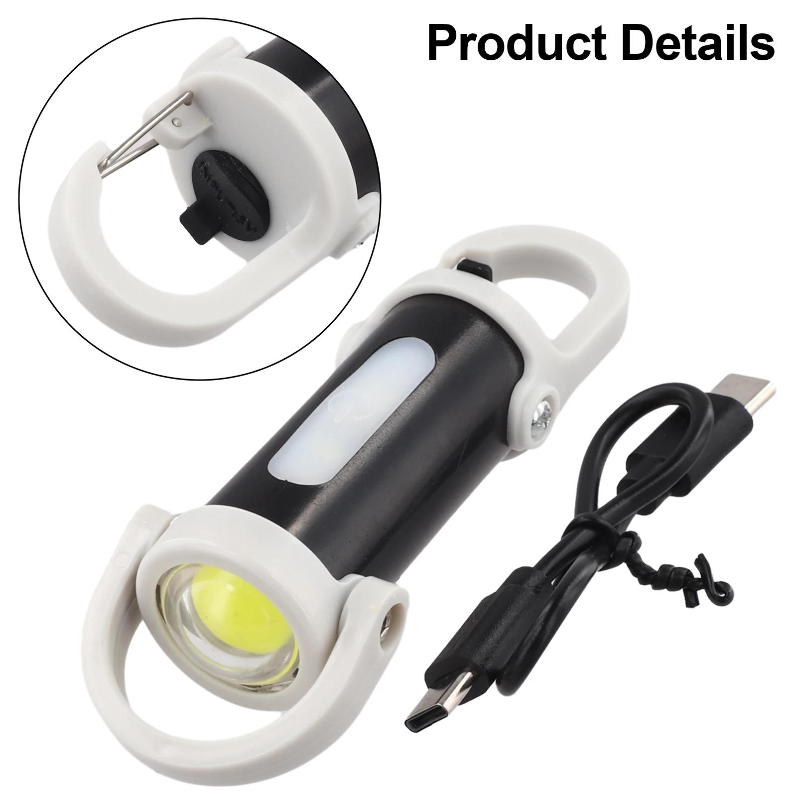 Rechargeable for mini LED Keychain Flashlight with Waterproof Design Multiple Lighting Modes and External for Power Bank
