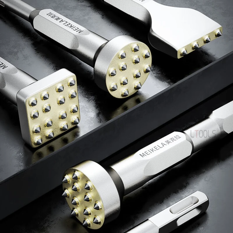 

Украшение, электрический молоток, долото, многофункциональная прочная плоская молотковая головка для резьбы, ручная стук на стене, инструменты для поверхности