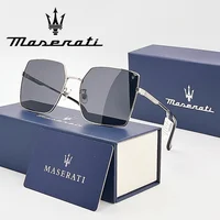 MASERATI lente polarizada oficial UV400 conducción pesca película TAC antideslumbrante para gafas de sol hombres mujeres plata gris oro