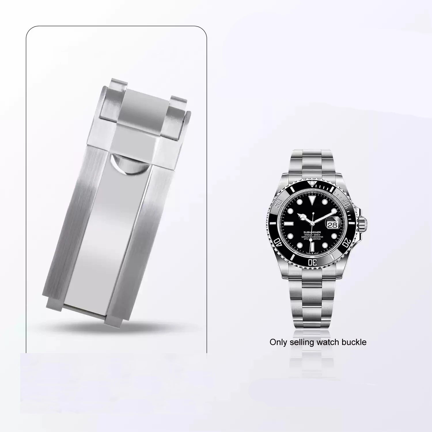 Watch Band Glidelock Clasp For Rolex DAYTONA SUBMARINER GMT Yacht-Master New Water Ghost Fine-tuning Pull Button Buckle 16mm