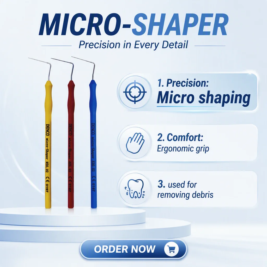 One‑piece Dental Micro Endodontic  Prober/Shaper Files Shaper Root Canal Depth Probe Debris & Gutta‑Percha Remover Autoclavable