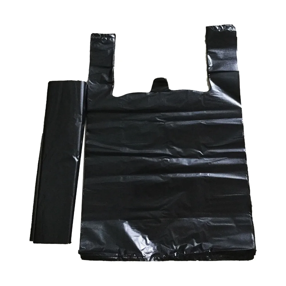 100pcs Bulk Thickened PE Trash Bag Vest Type Leak-Proof Garbage Bag Unscented Trash Can Liner Pet Waste Disposal