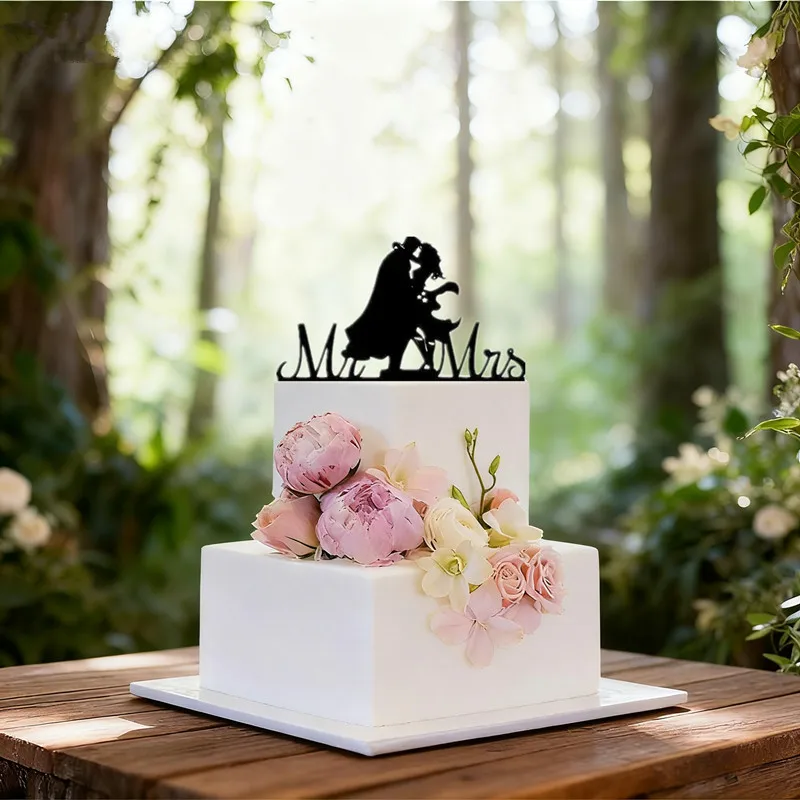 Mixed Style man and woman Wedding Cake Topper Engagement/ Anniversary Cake Topper for wedding Cake Decorating