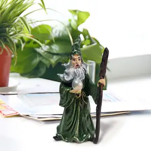 Decorações De Mesa De Areia Do Dia Das Bruxas Figurinhas De Bruxa, Decoração De Desktop, Ornamentos De Jardim, Estátuas De Bruxa Em Casa 10 principais vendas estátua mago - №10