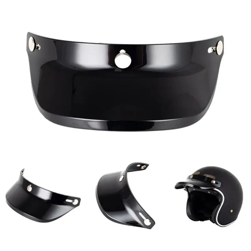 

31BC Universal 3 Button Visor for Open Face Motorbike Helmet Wind Shield Up