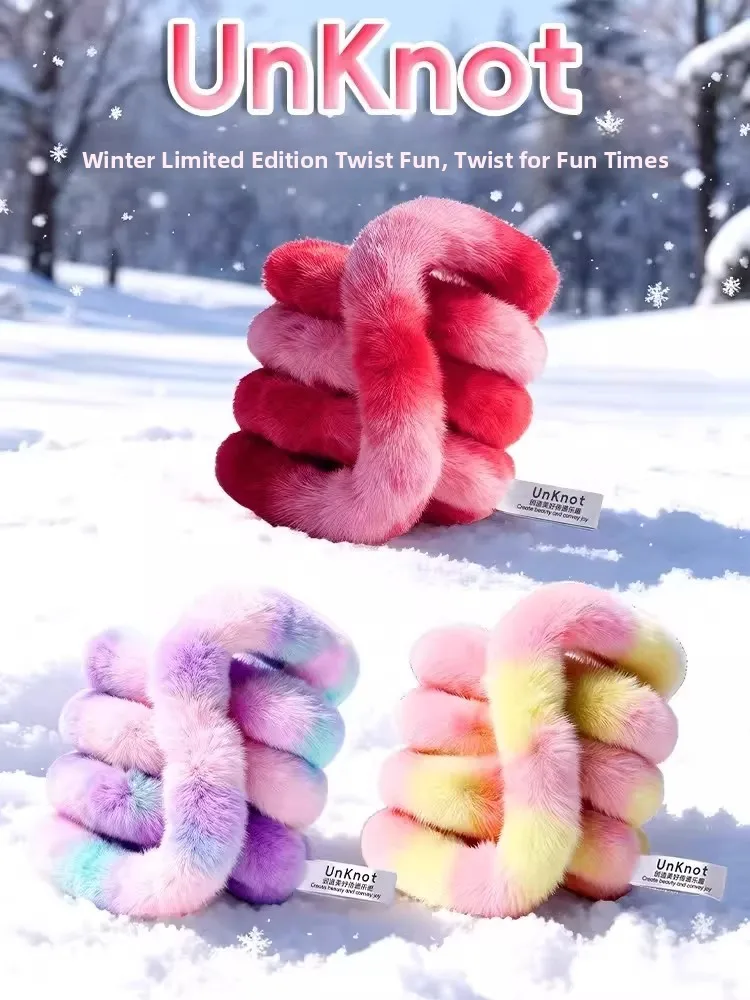 

New Plush Twist Joy Quiet Version Stress Relief Toy High Aesthetic Value Soft Tangible Replacement Go EDC Toy for All Ages