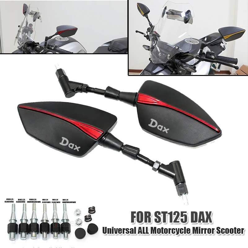 For Honda DAX ST125 125 ST DAX125 125ST 2022-2025 Motorcycle Accessories Rearview Mirror 8/10mm CNC Aluminum View Side Mirrors