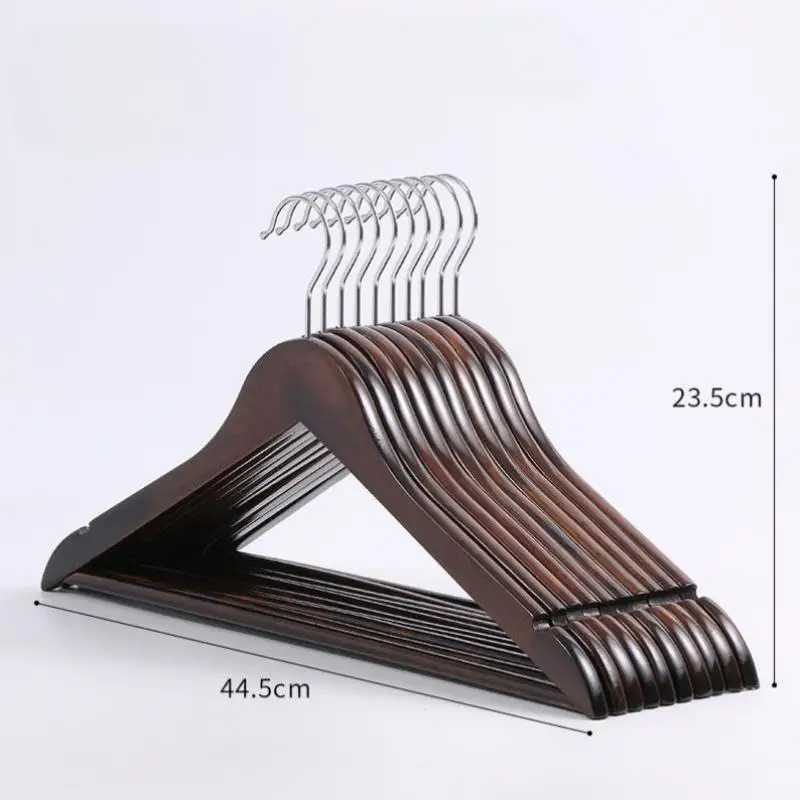 Adult Clothes Rack 2/4 Wooden Hangers Solid Wood Hangers Clothing Store Wardrobe Wooden Clothes Hangers Home Seamless