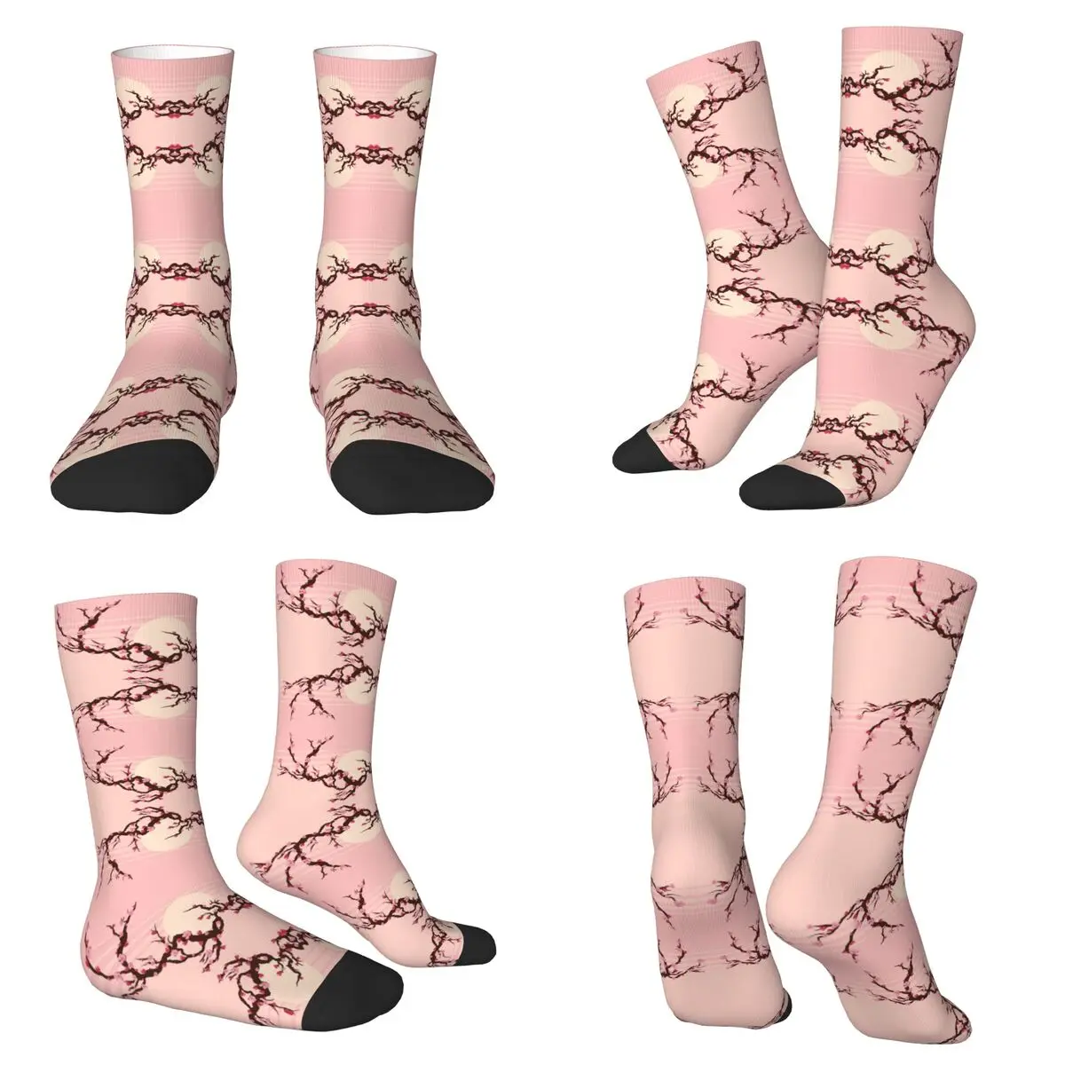 

Японские носки с узором вишни в стиле Харадзюку, впитывающие пот чулки, аксессуары, длинные носки для мужчин и женщин, подарок на день рождения