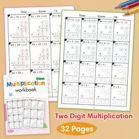 Children's Multiplication and Division Writing Exercise Book Math Improvement Exercises A4 Notebook Daily Practice