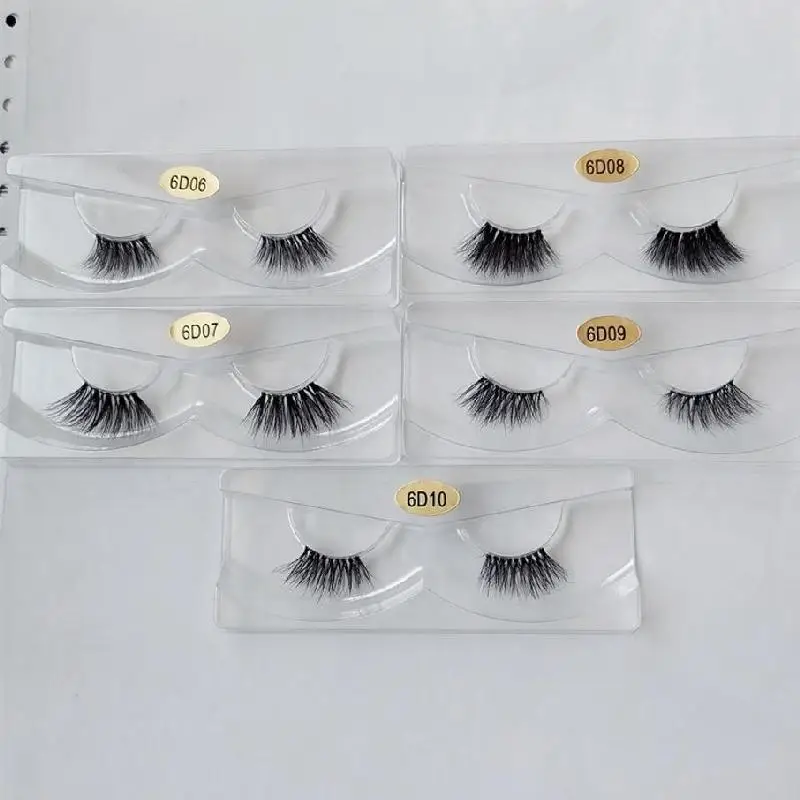 New Mink Eyelash Winged Thick Long Eyelashes Handmade Transparent Terrier Half Lashes Messy Cross Lash For Eyelash Extension