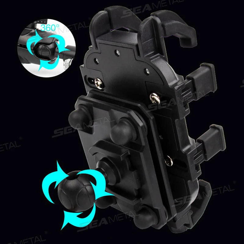 BLALION Motorcycle Riding Shock Absorption Mobile Phone Bracket Eight Claw Fixed Bracket for 4.7-7.1 inch Smartphone Shockproof image 5