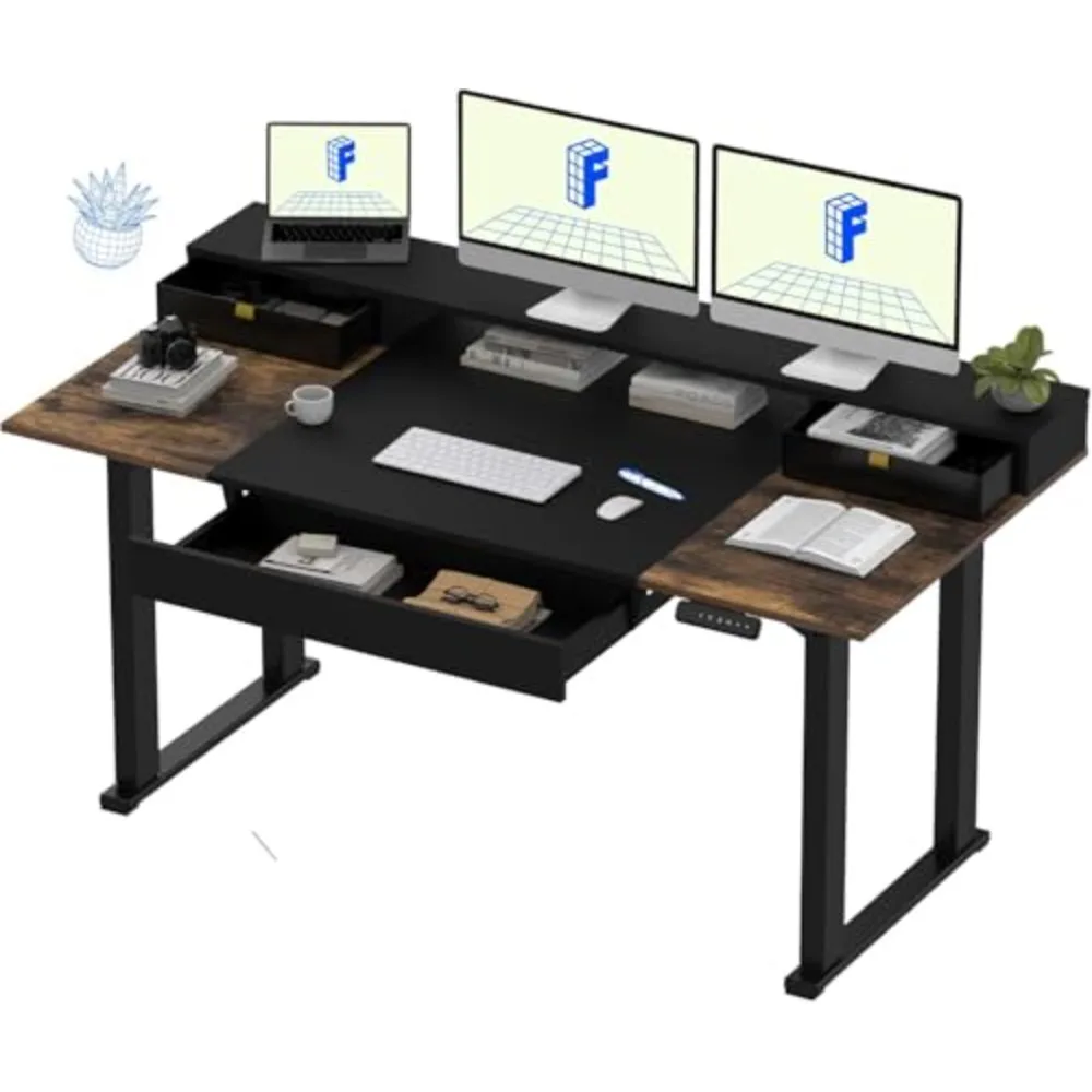 4-Leg Standing Desk with Storage, 71