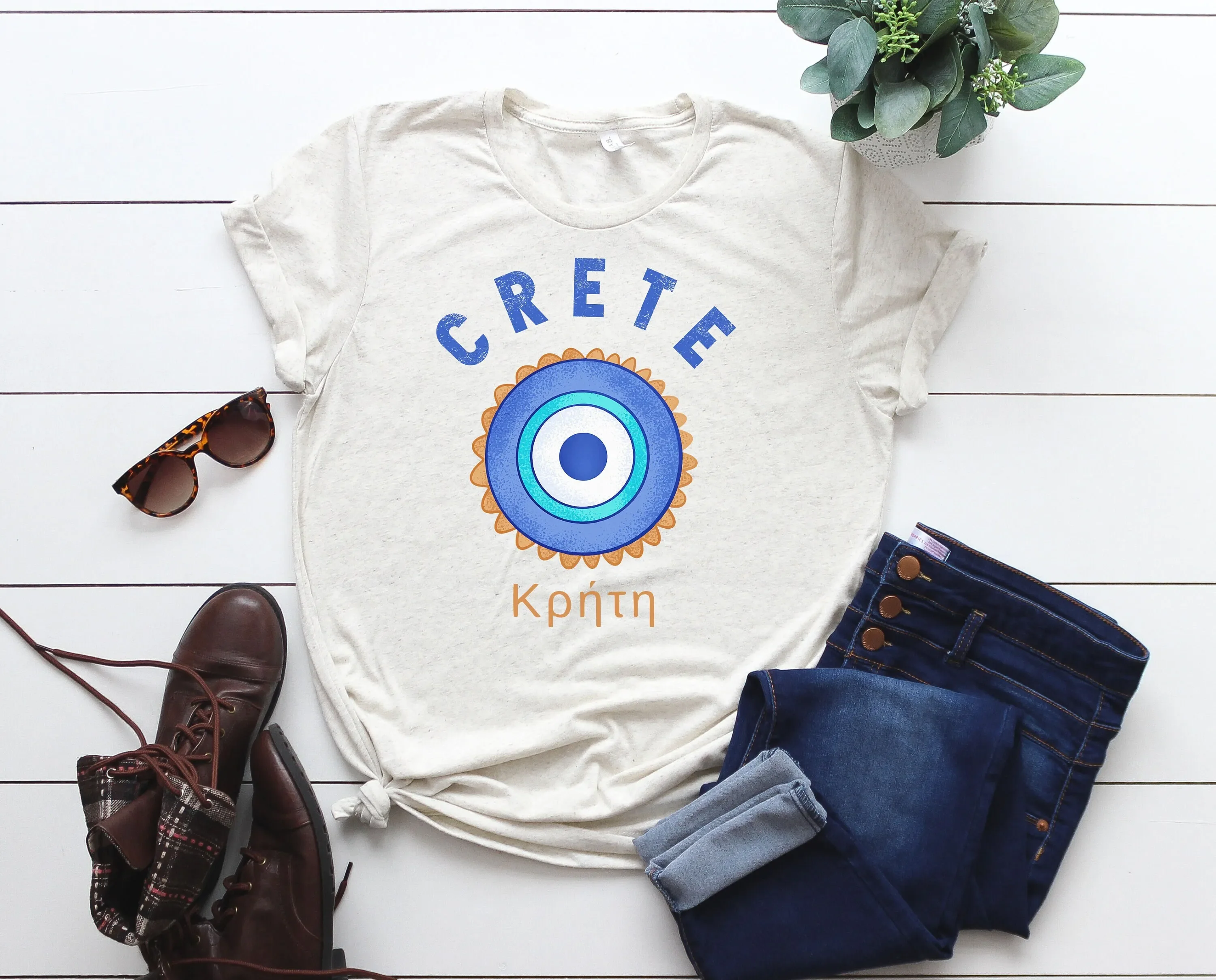 Crete T Shirt Greece Travel Funny Greek flag sweaT