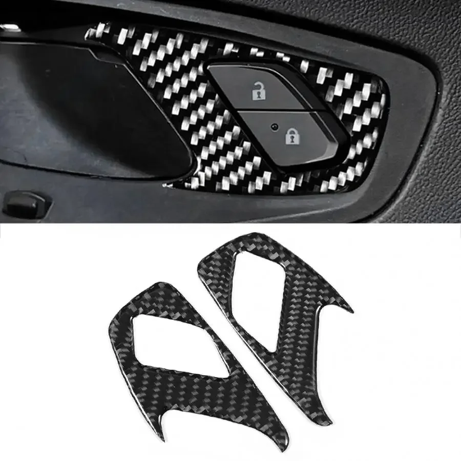 

Car Carbon Fiber Inner Door Switch Frame Cover Interior Sticker Trim for Chevrolet Camaro 2017 2018 2019 Car Styling