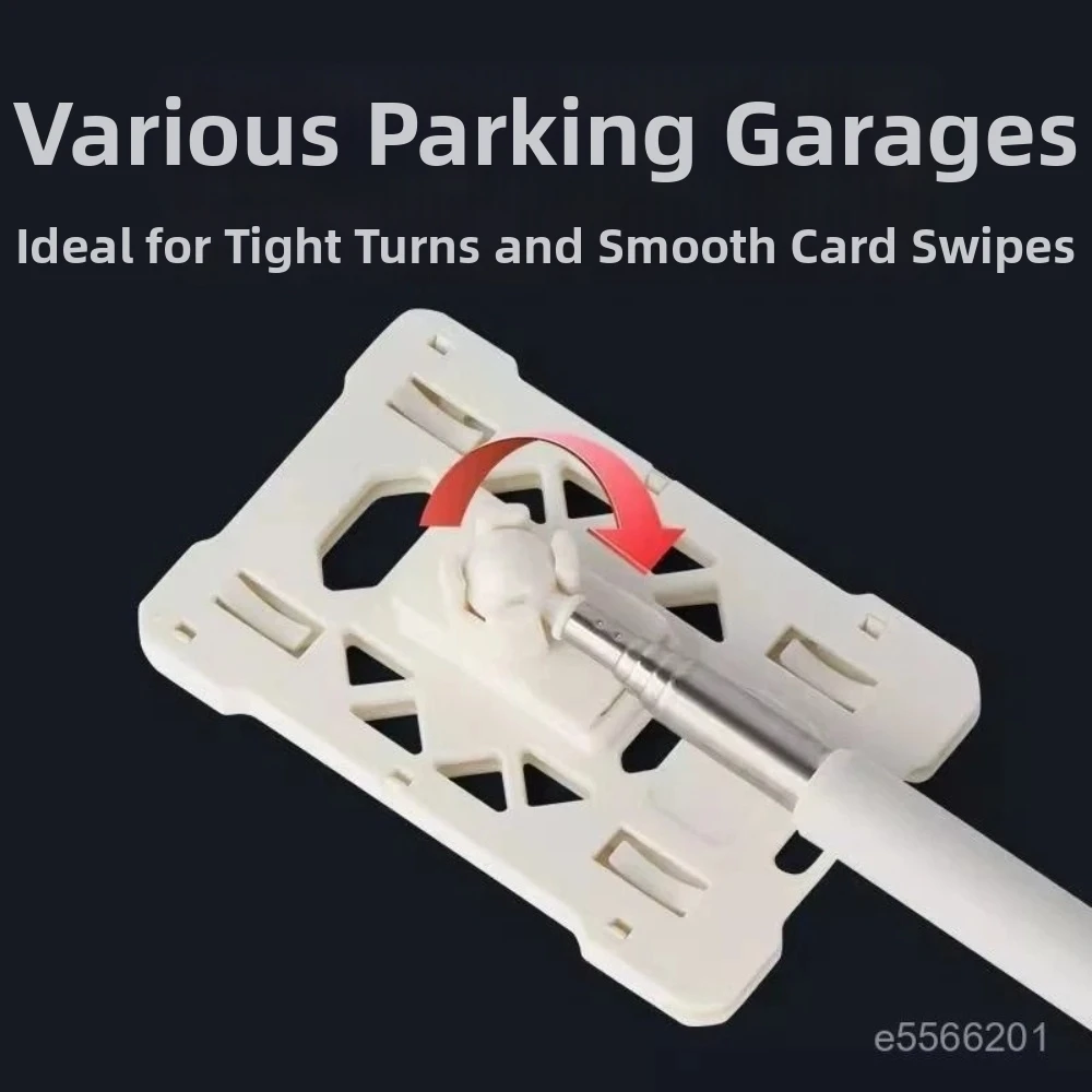 Adjustable Length Car Toll Card Stick Lightweight Handle Telescopic Design Telescopic Parking Toll Rod Stickable Long Handle