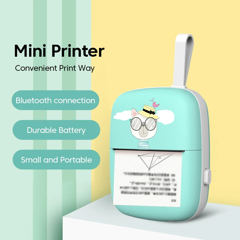 Thermal Portable Printer Mini Adhesive Label Printers Sticker Inkless Wireless Photo Print mini impresora portatil Walkprint APP