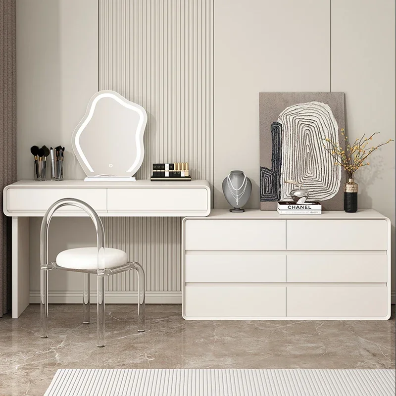 

Storage White Dresser Wooden Luxury Nightstand Drawer Mirrors Sets Dressers Bedroom Vanity Storage Tocador Maquillaje Furniture