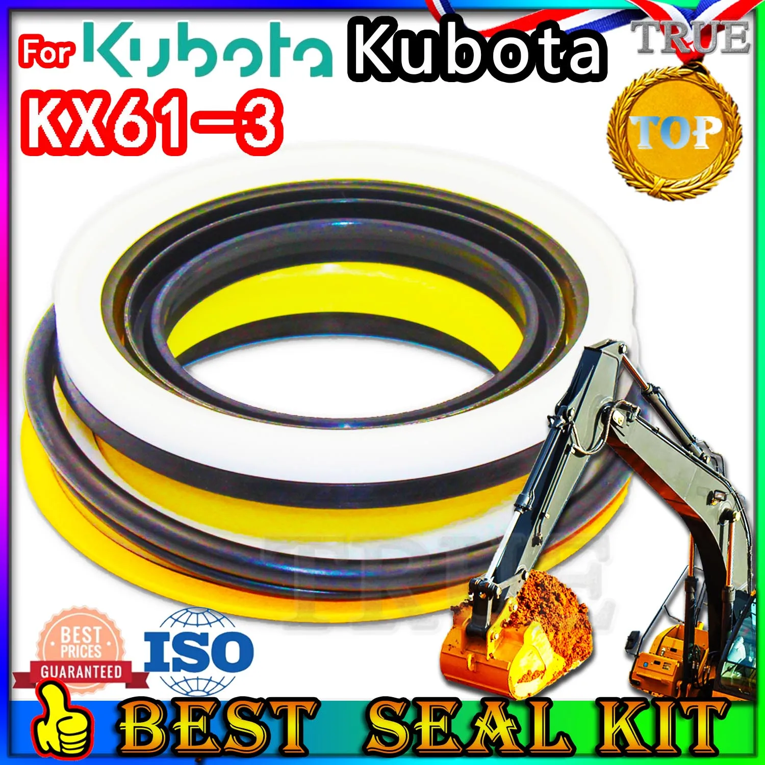 

For Kubota KX61-3 Oil Seal Excavator Repair Kit Boom Bucket Arm Hydraulic Cylinder KX61 3 skf High Quality Motor Pump Swing nok