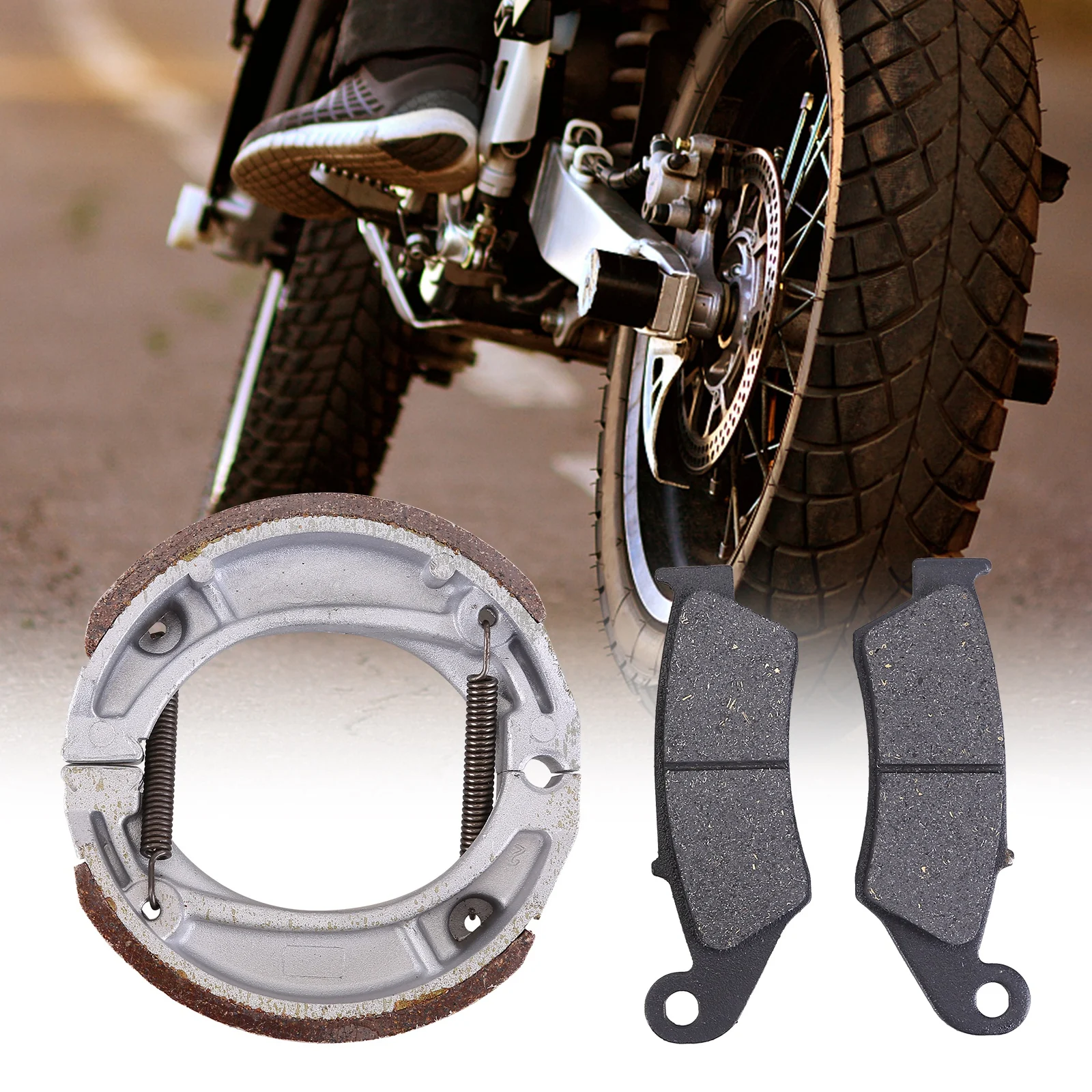 3pcs Motorcycle Front And Rear Brake Pads Replacement Parts Brake Shoes Compatible for Honda Xr150 Models