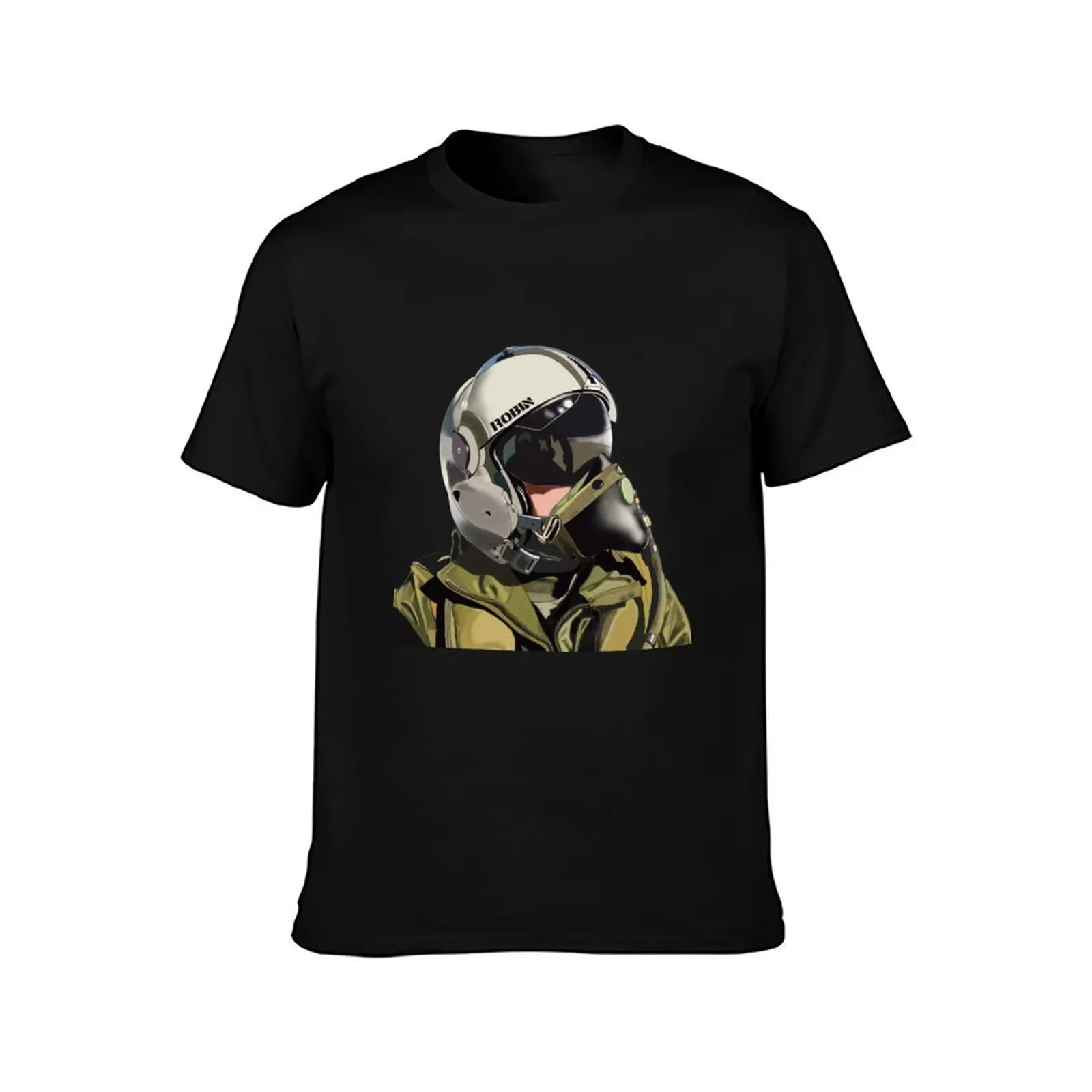 Robin Fighter Pilot T-Shirt Large Size Casual Tee Shirt T-Shirt