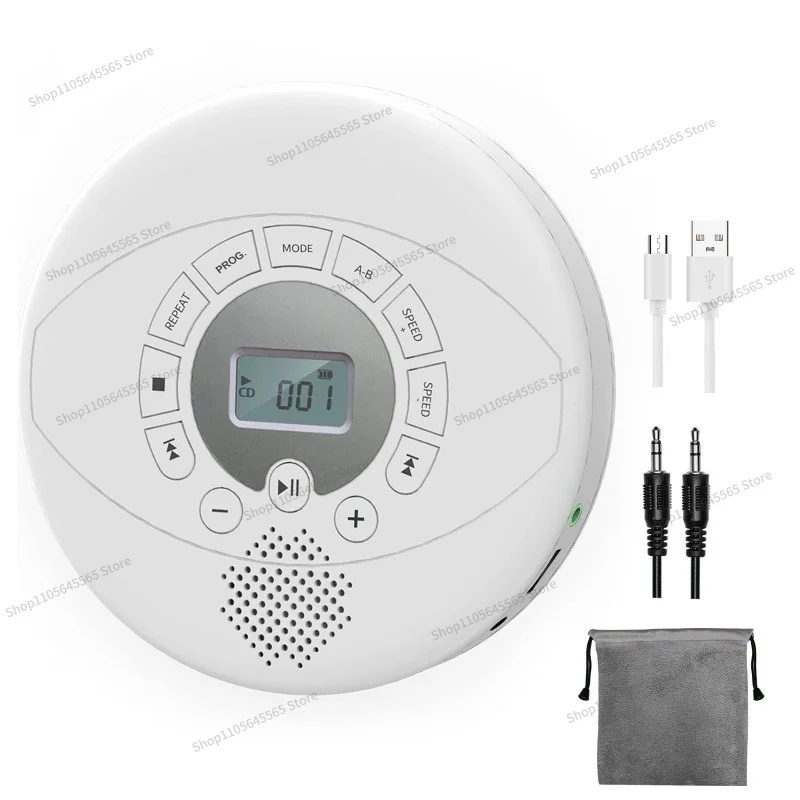 For Portable CD Walkman Bluetooth MP3 Repeater Support U Disk, English Learning Music Player CD Player