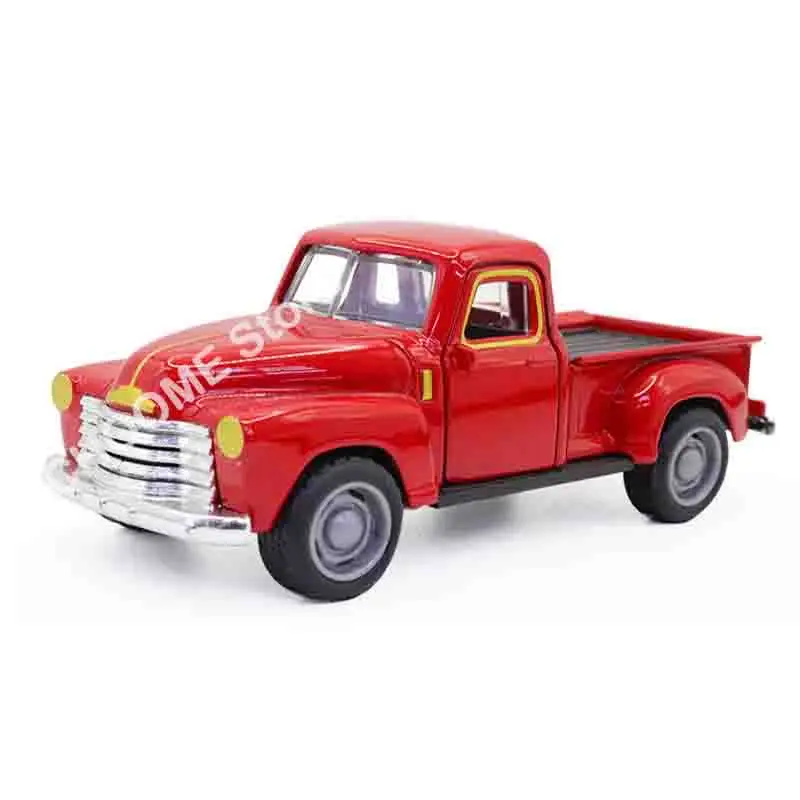 1:32スケール クラシックピックアップトラック 車モデル 合金製プルバックダイキャスト＆おもちゃ 車両 男の子向け 子供向け クリスマスコレクション おもちゃ車