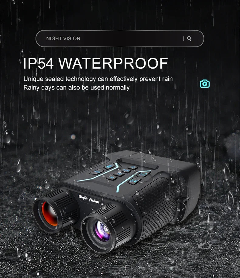 Binoculares visión nocturna infrarrojo 4K con zoom 8X para caza
