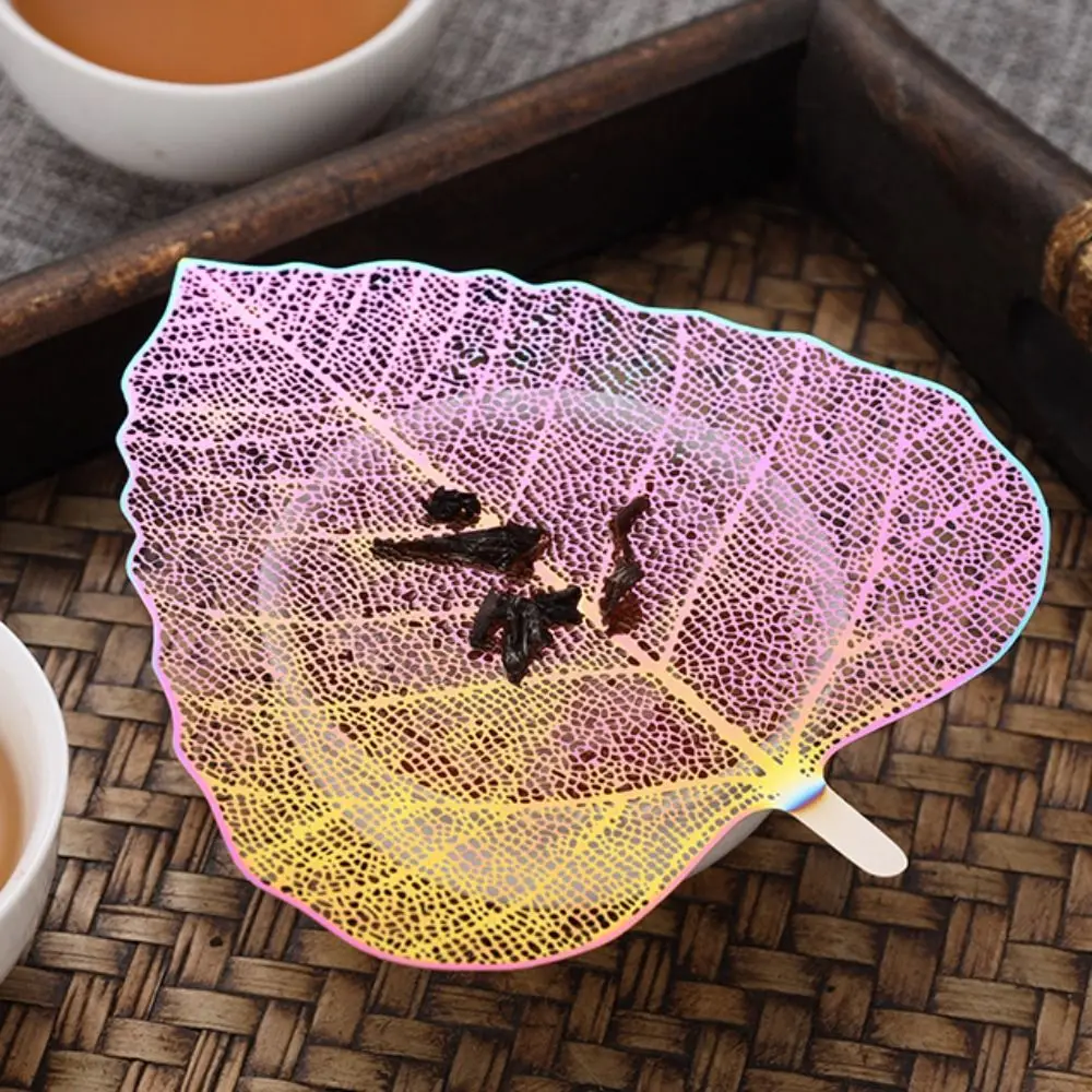 1 Pair 304 Stainless Tea Infuser Leaf Shape Reusable Leaf Tea Filter Hollow Out Fine Mesh Kung Fu Tea Tool Gongfu Tea Ceremony