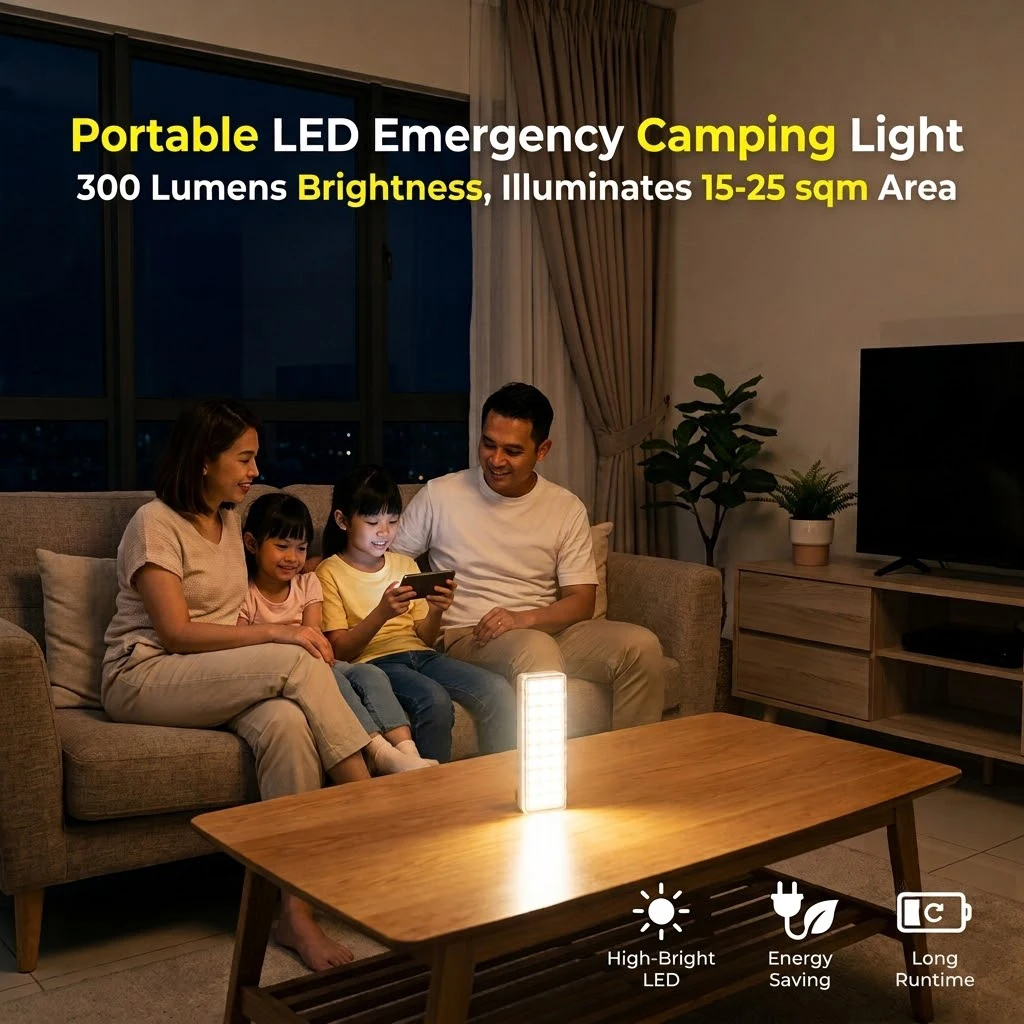 30 LED Rechargeable Emergency Light Portable Camping Lantern Power Outage Lighting Lamp