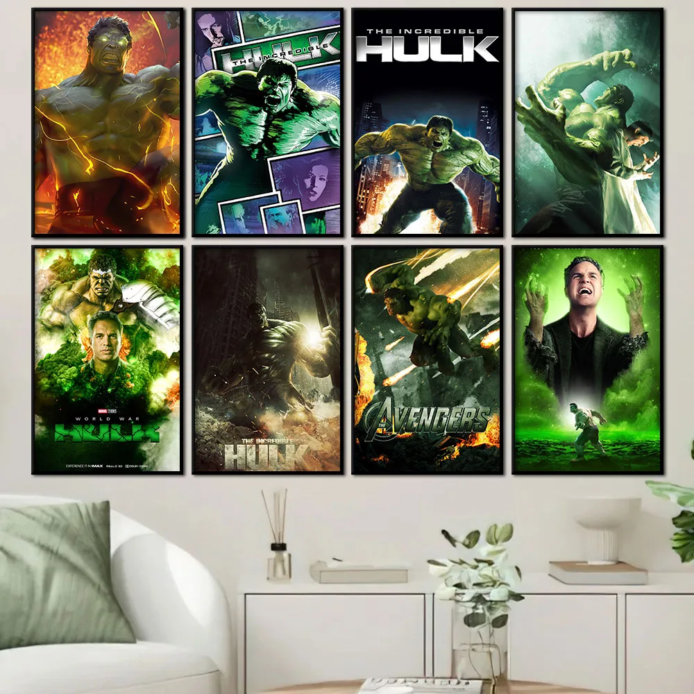 The Incredible Hulk Film Poster Modern Wall Art Canvas Painting Print Superheroes Movie Picture for Gift Room Home Decor Cuadros