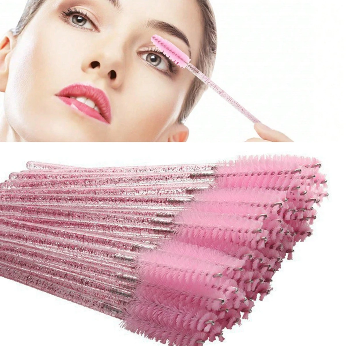 Crystal Eyelash Brushes, 20 pcs/set Mascara Brushes Colorful Perfect For Eyelash Catching, Makeup Eyebrow Trimming Spiral Brush