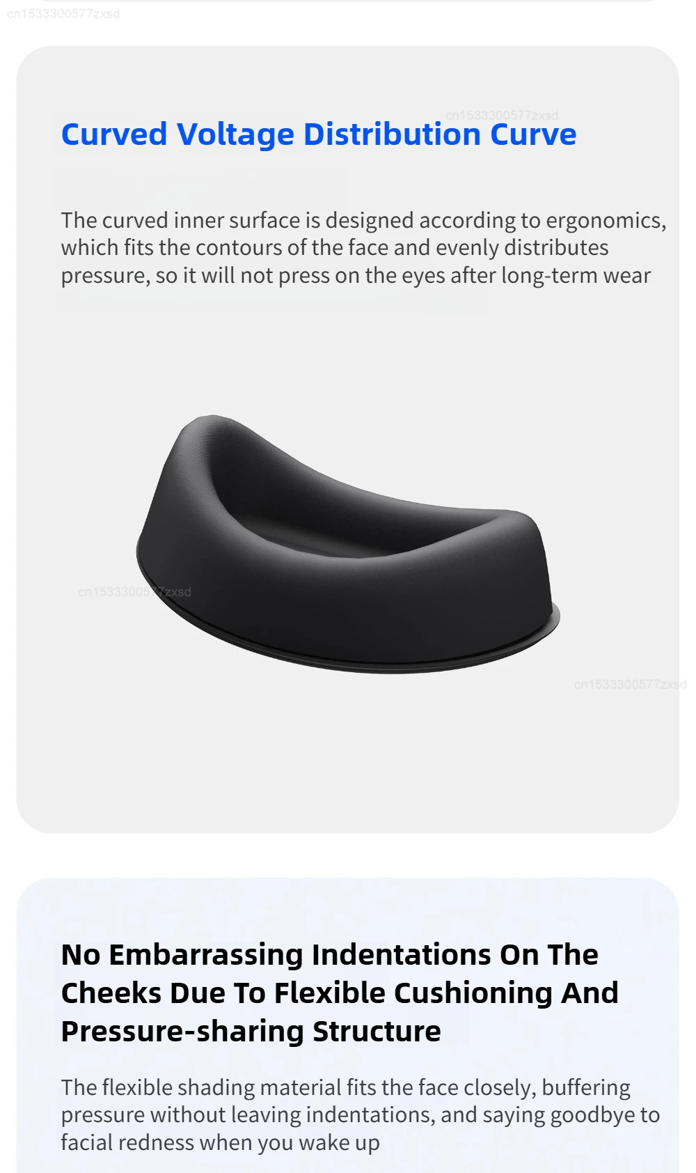 Dreamlight Augenmaske, Schlafmaske, Lichtblockierende 3D-Stereo-Weiche Schlafmaske, Augenbinde, Reise-Augenmaske – Detail 11