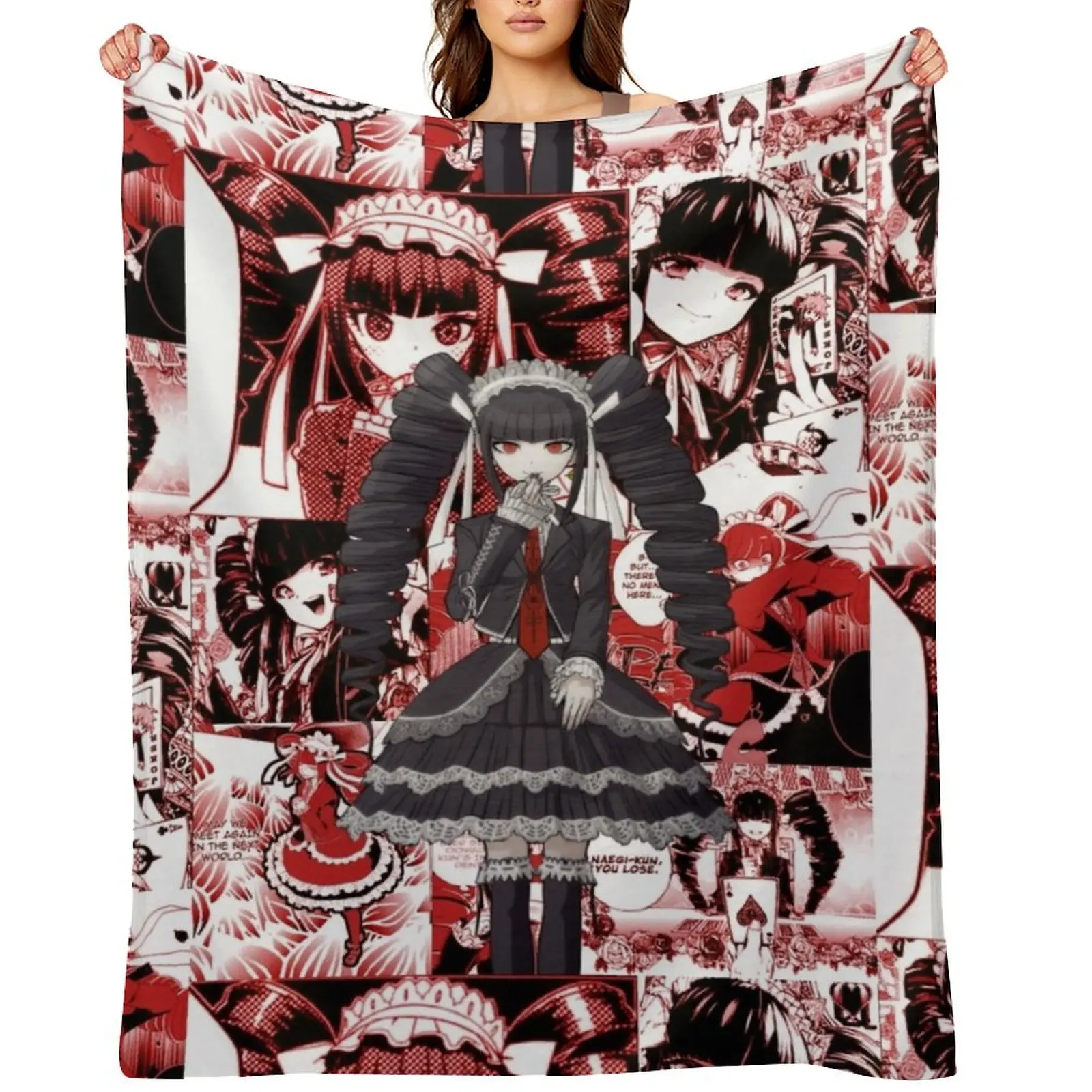 

Celestia Ludenberg Manga Collage Throw Blanket for sofa Sofa blankets ands Beautifuls Blankets