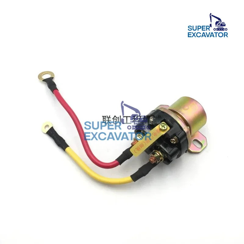 For Kobelco SK200 SK230-6E Kato HD820 Start motor relay Mitsu-bishi 6D34 Engine Excavator Parts