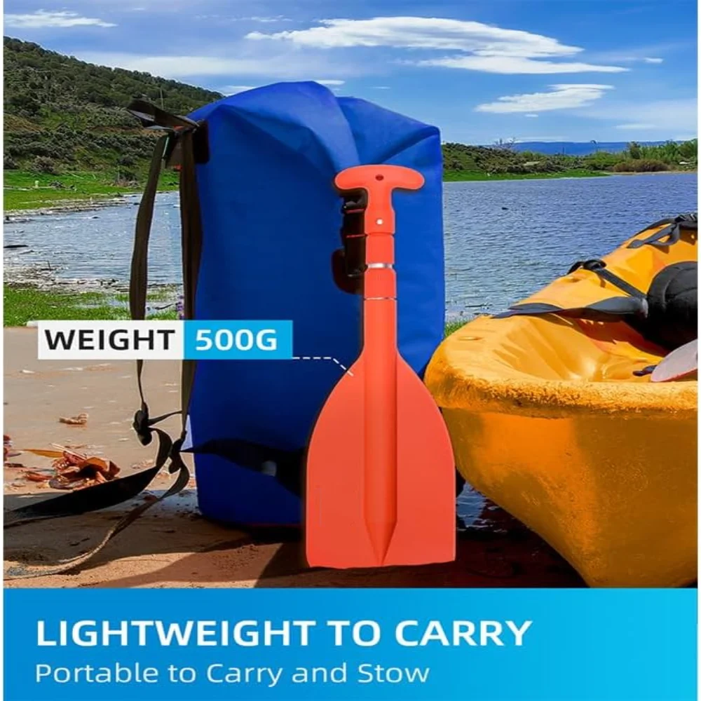 Telescoping Emergency Boat Paddle Lightweight Adjustable Length Boat Oars Aluminum Shaft Canoe Kayak Paddles