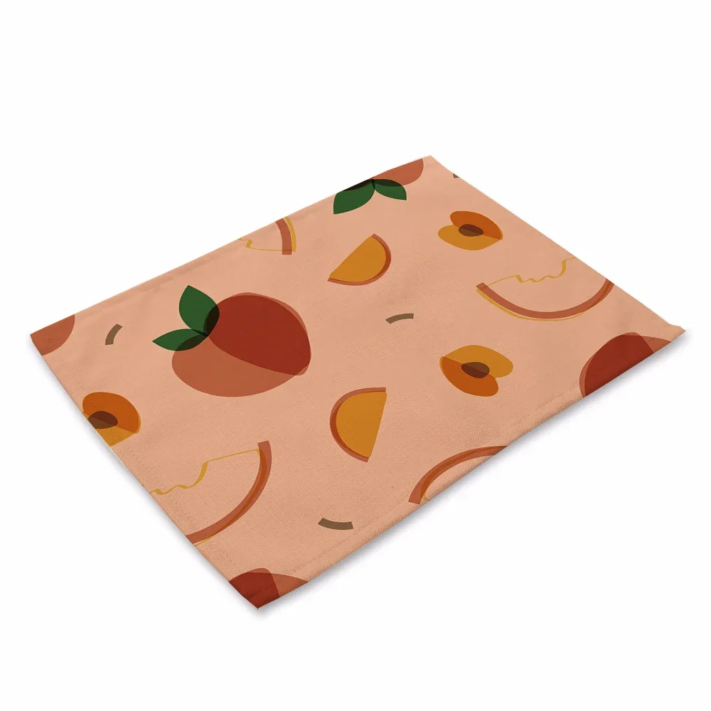 

Vibrant Fruit & Floral Print Placemat, Non-Slip & Heat-Resistant, Essential Placemat for Kitchen, Dining Table & Outdoor Picnic
