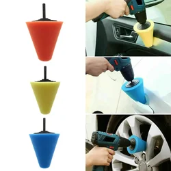1x Car Wheel Hub Polish Buffing Shank Polishing Sponge Pad Calm Auto Tools for Burnishing Ball Buffing Sponge Cleaning Car Wheel