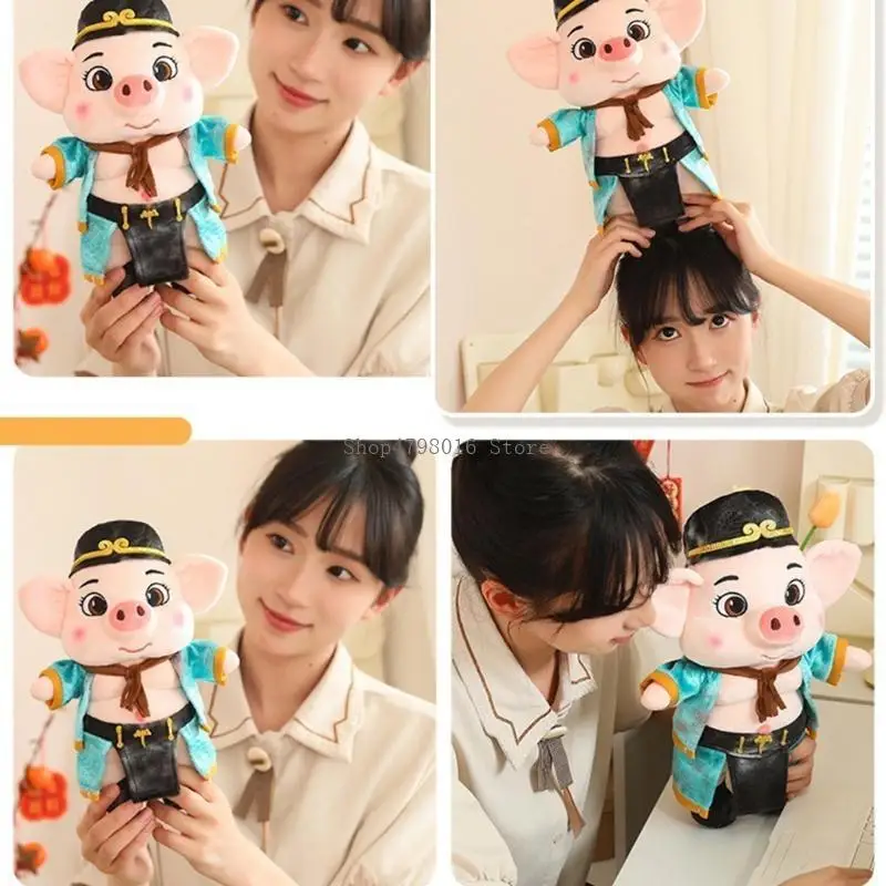 

Adorable Pig Pigsy Stuffed Animal Myth ZhuBajie Merch Handcrafted Detailing for Children Teenagers Adults